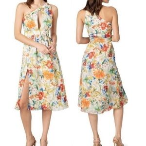 DRESS THE POPULATION Mena One Shoulder Floral Dress NWT
